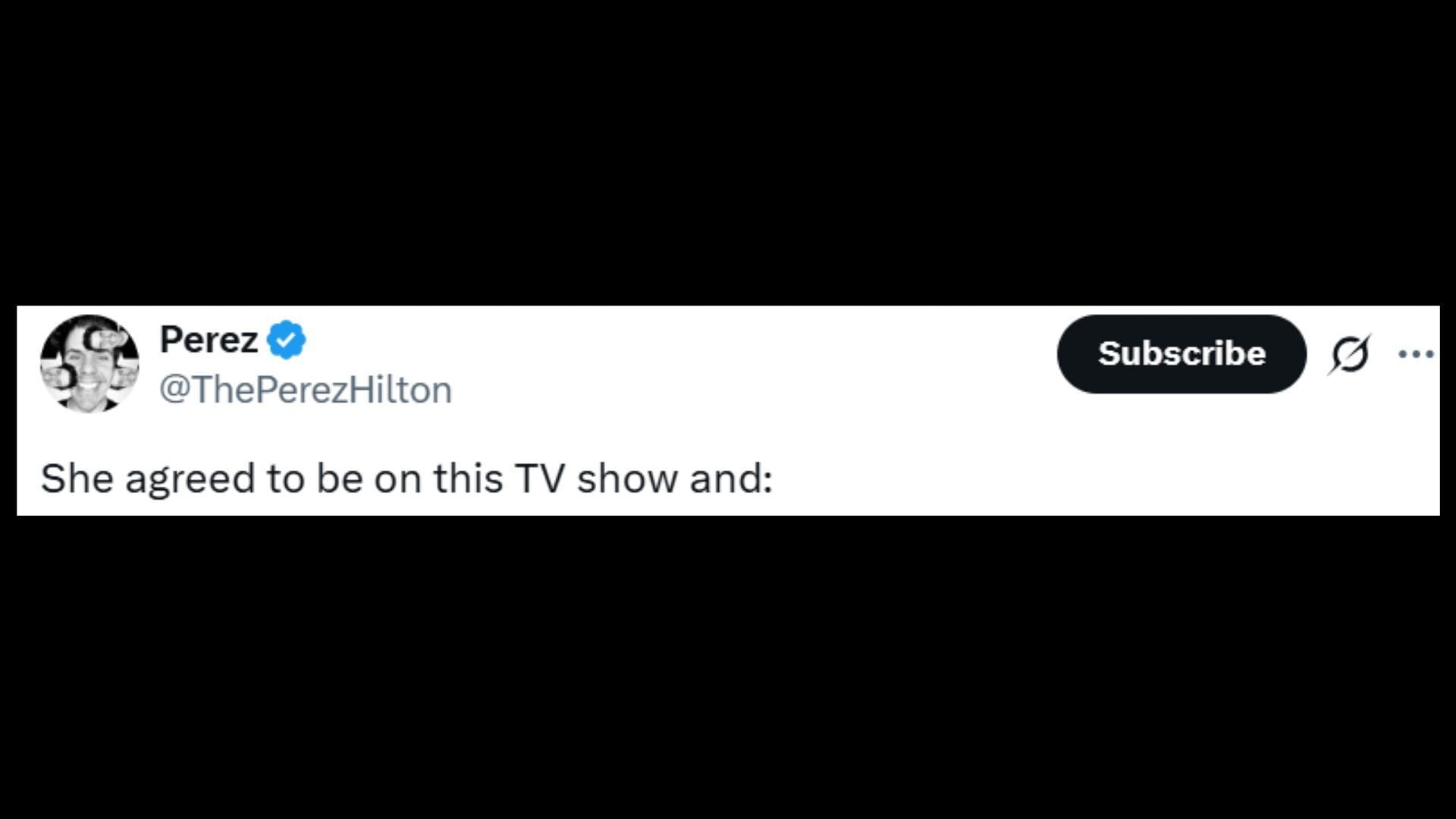 Hilton's post (Image via X/ThePerezHilton)